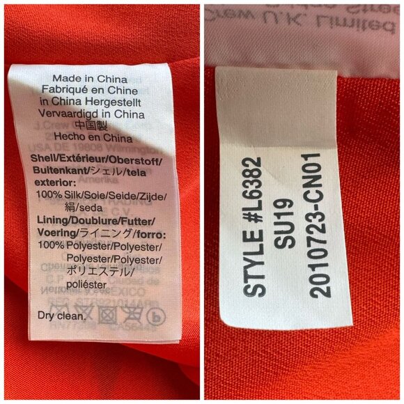 J Crew 100% SILK Maxi Sarong Dress in Painted Paisley Orange Women's Size 6 - Picture 7 of 10